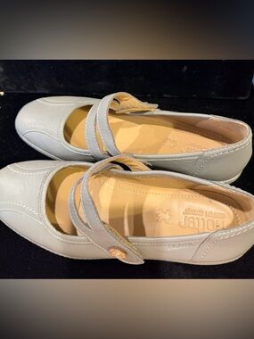 Hotter Comfort Concept Mary Jane Flats in Light Gray